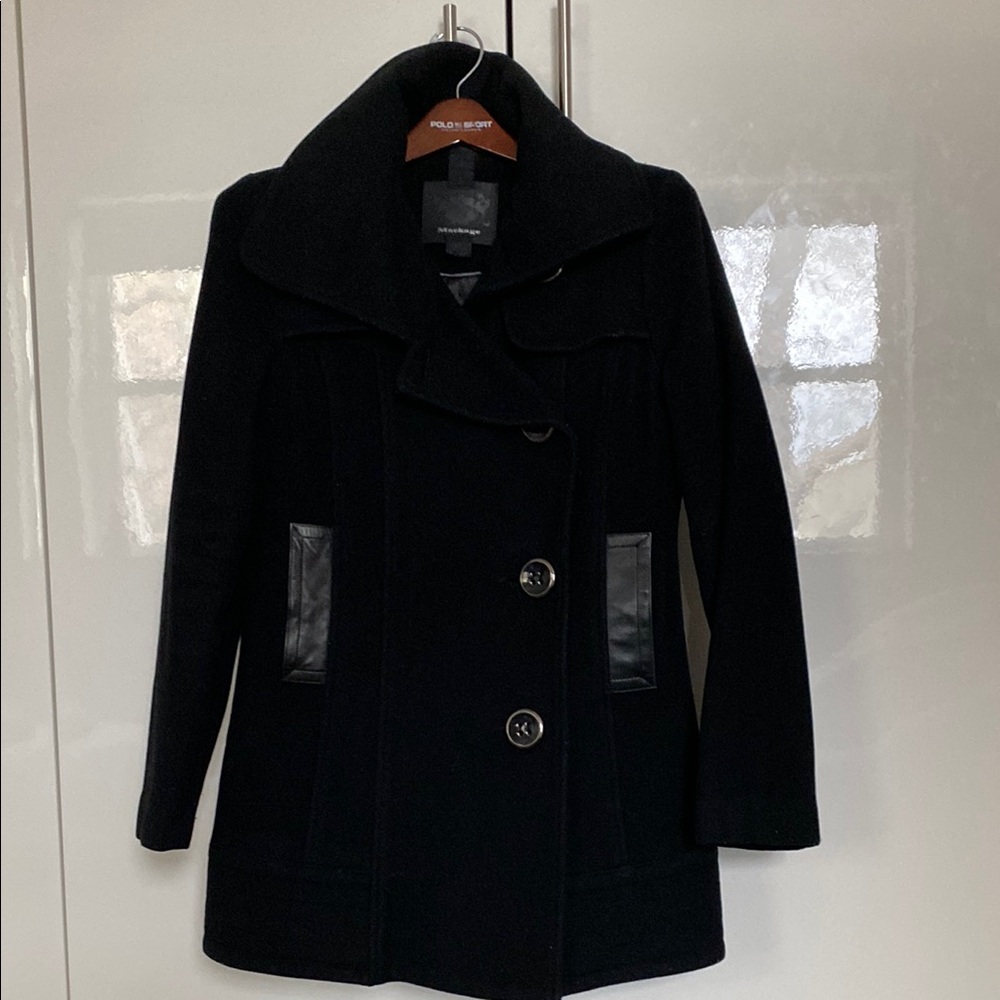 Mackage Black Wool Coat size L